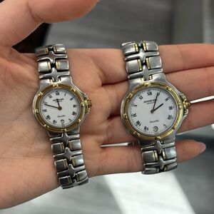 Vintage Raymond Weil Watch Set- His and Hers set